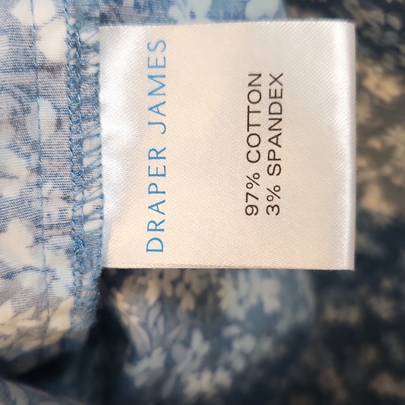 Draper James Blue Ditsy Floral Cotton‎ Blouse Size Small - Picture 10 of 10